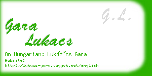 gara lukacs business card